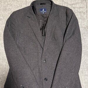 Wool & Prince - Charcoal Grey - Merino Wool Men's Blazer - Size 38R